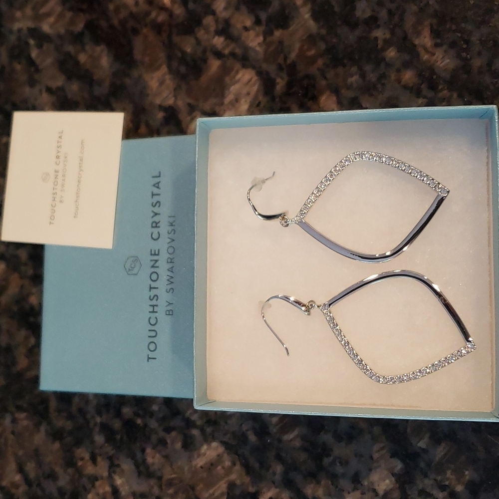 Touchstone Crystal Open Drop Earrings